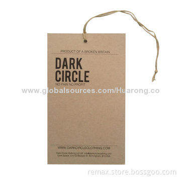 Brown cardboard hangtagNew